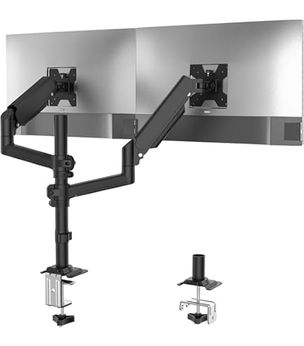 Amazon.com: Flat Panel Dual Vertical Monitor Arm Wall Mount