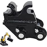 Mechanical Quick Coupler for Mini Excavators, Fit for Most Heavy Equipment Not Exceeding 3 Tons, Quick Change Hitch Attachment, Black