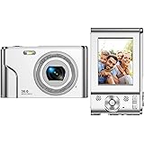 Digital Camera FHD 1080P Mini Video Camera 36MP Vlog Camera for YouTube 2.4 Inch IPS LCD Display Compact Pocket Camera with 1