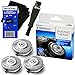 Philips Norelco SH50/52 Replacement Head for Series 5000, PowerTouch (PT8, PT7_) & AquaTouch (AT8, AT7_) Electric Shavers + Double Ended Shaver Brush + HeroFiber® Ultra Gentle Cleaning Cloth