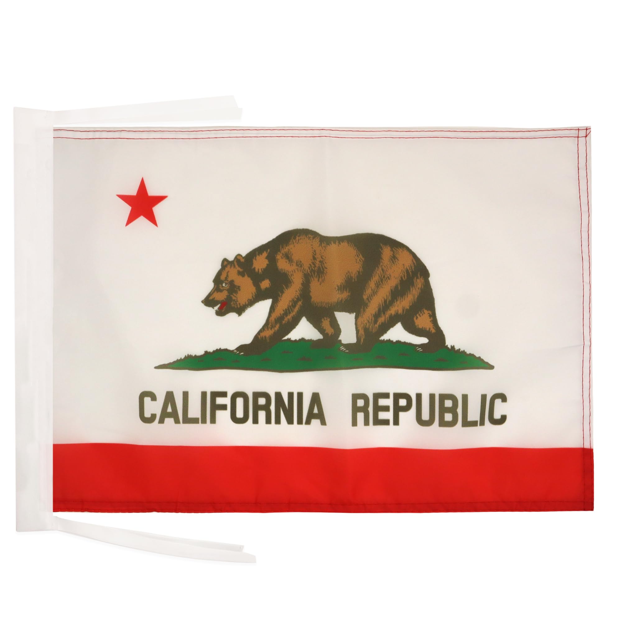 AZ FLAG - California Flag - 18'' x 12'' - 100% Polyester Californian Small Banner with Two Cords - Fade Resistant - Vivid Colors - 18x12 in - 45x30 Cm