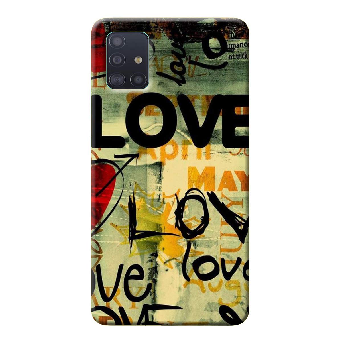 Click & Cart Designer Print Mobile Cell Phone Hard Back Cover for Samsung A51 (Designer