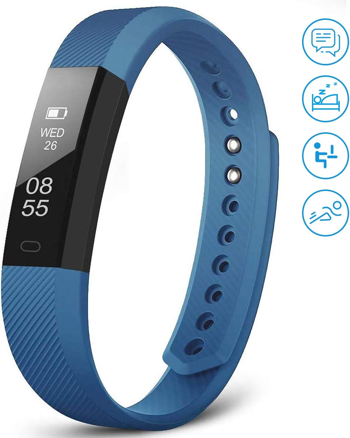 Letsfit Fitness Trackers, Activity Tracker Touch Screen IP67 Waterproof Fitness Watch with Pedometer, Sleep Monitor, Calorie Counter, Call SMS SNS Reminder for Women Men