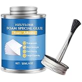 Hzutloer 4OZ Foam Glue with Brush,High Strength Clear Foam Adhesive for EVA Sponge Rubber Pearl Cotton Plastic Sheets,Waterproof Glue for DIY Crafts Model Making Home Repairs