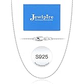 Jewlpire 18k Gold Plated 925 Sterling Silver Chain Necklace for Women, 1.3mm Thin & Dainty & Sturdy Cable Chain Necklace Women's Chain Necklaces 14/16/17/18/20/22/24 Inch
