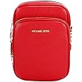 Michael Kors Jet Set Travel Medium Leather Crossbody Bag, Bright Red