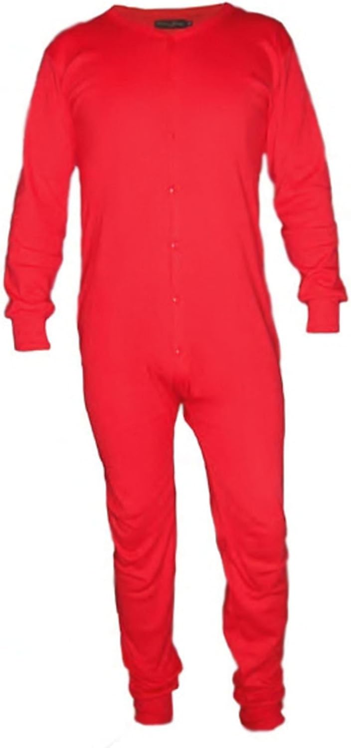William Henry Union Suit Long Johns Onesie Horiziontal Button Up Seat