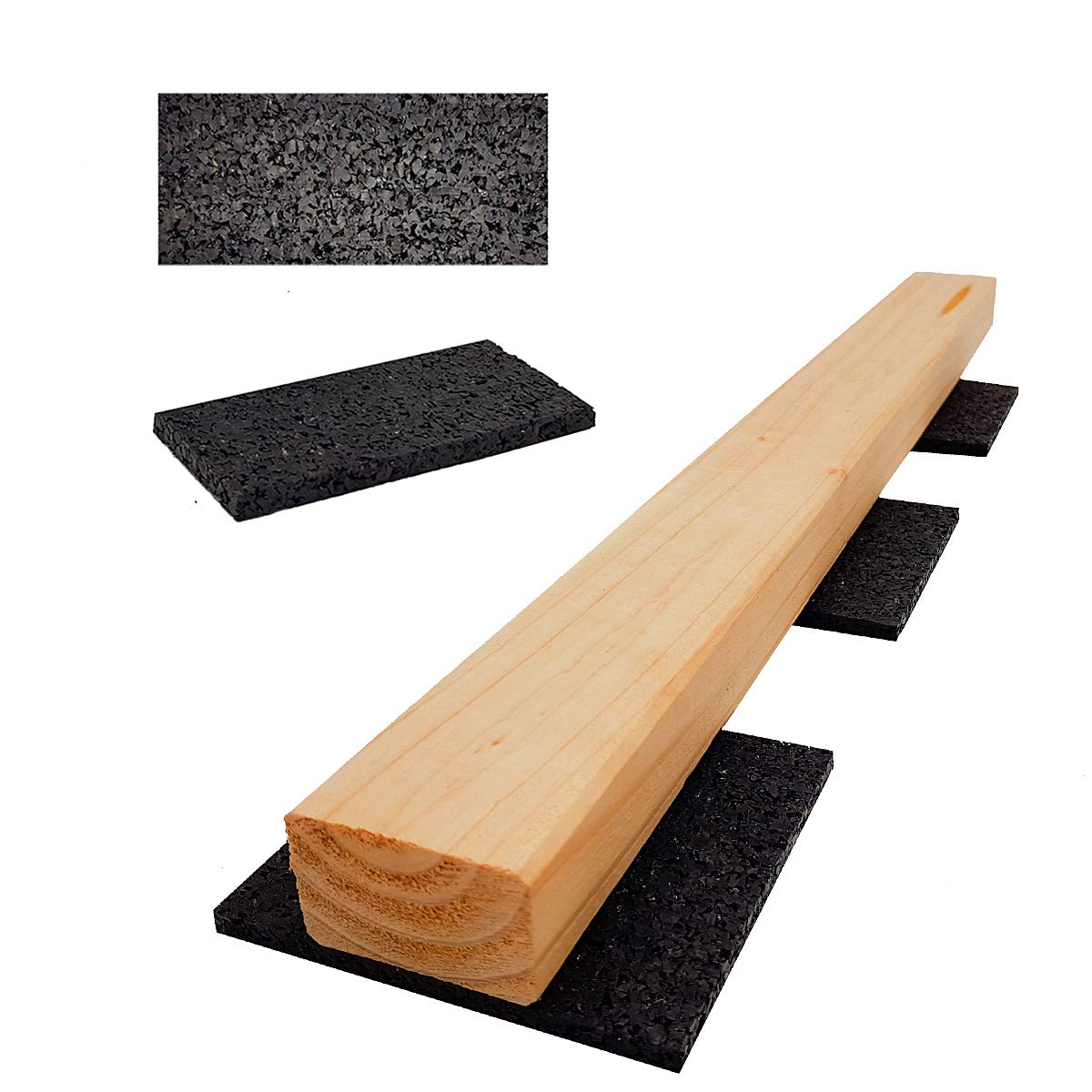 Terrace Pads 100 x 50 mm x 3 mm 6 mm 8 mm 10 mm 20 mm | Rubber Granulate Underlay | Select Thickness and Quantity (100 x 50 x 8 mm)
