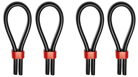 1m ø5mm Silikon Schlauch für 4 Schleifen ESTIM Elektroden für Reizstromgerät inkl. 4x Schlauchklemmen