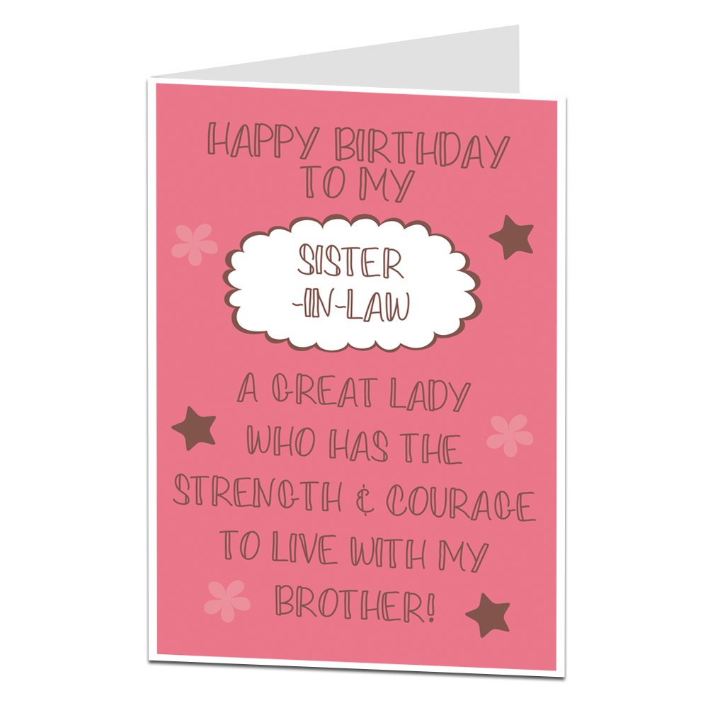 Funny Happy Birthday Sister in Law Card