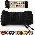 Mercury + Maia Honey Badger Boot Laces, USA Made Indestructible Shoelaces, Round Heavy Duty Bootlaces for Work & Hiking