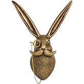 UITWMKTG Gold Rabbit Head Wall Decor - Modern Animal Wall Sculpture, Bunny Wall Art for Living Room, Bedroom, Office, Gold Wall Hanging Home Decoration