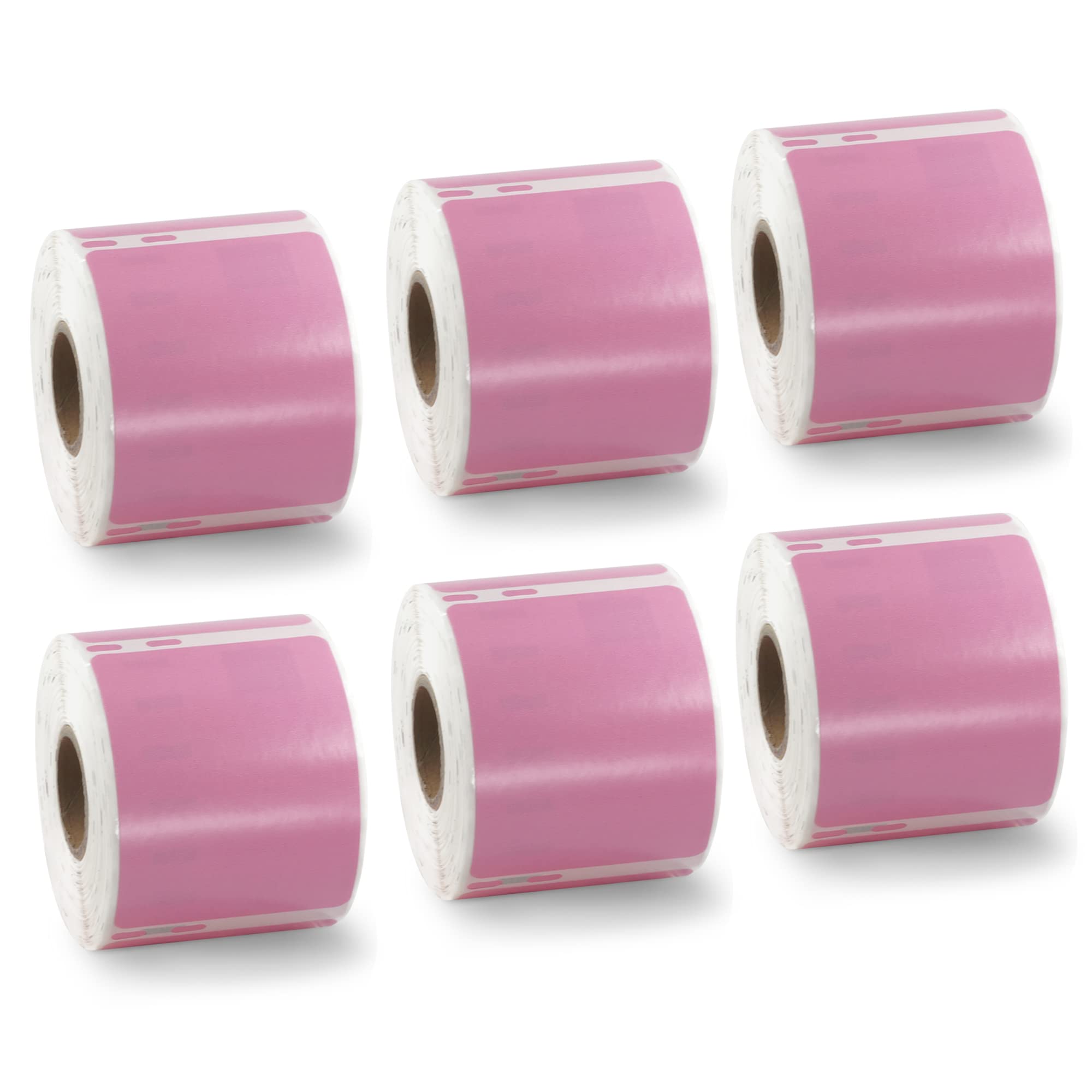 BETCKEY - 6 Rolls Pink Multi-Purpose Labels Compatible with DYMO 99015(S0722440), 54mm x 70mm, 2400 Colored Labels Compatible with DYMO LabelWriter 450, 4XL, NOT Fit 550 or 5XL