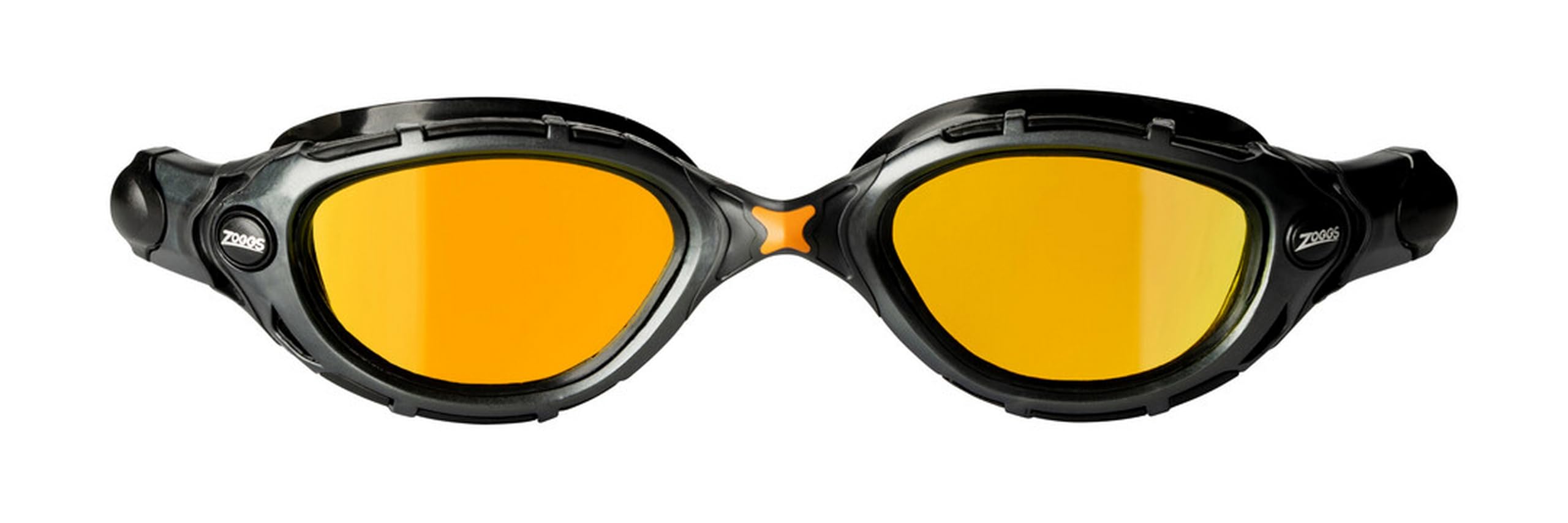 Zoggs Original Predator Flex Adult Swimming Goggles | Titanium Mirror Lens, Anti-Fog, UV Protection, Quick-Adjust Strap, Curved 180° Vision | Pool and Open Water