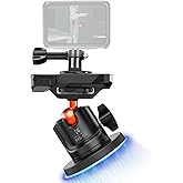 K&F Concept Magnetic Camera Mount with Action Camera Adapter, Magnetic Mount Base Stand with 360° Rotating Ball Head for Inst