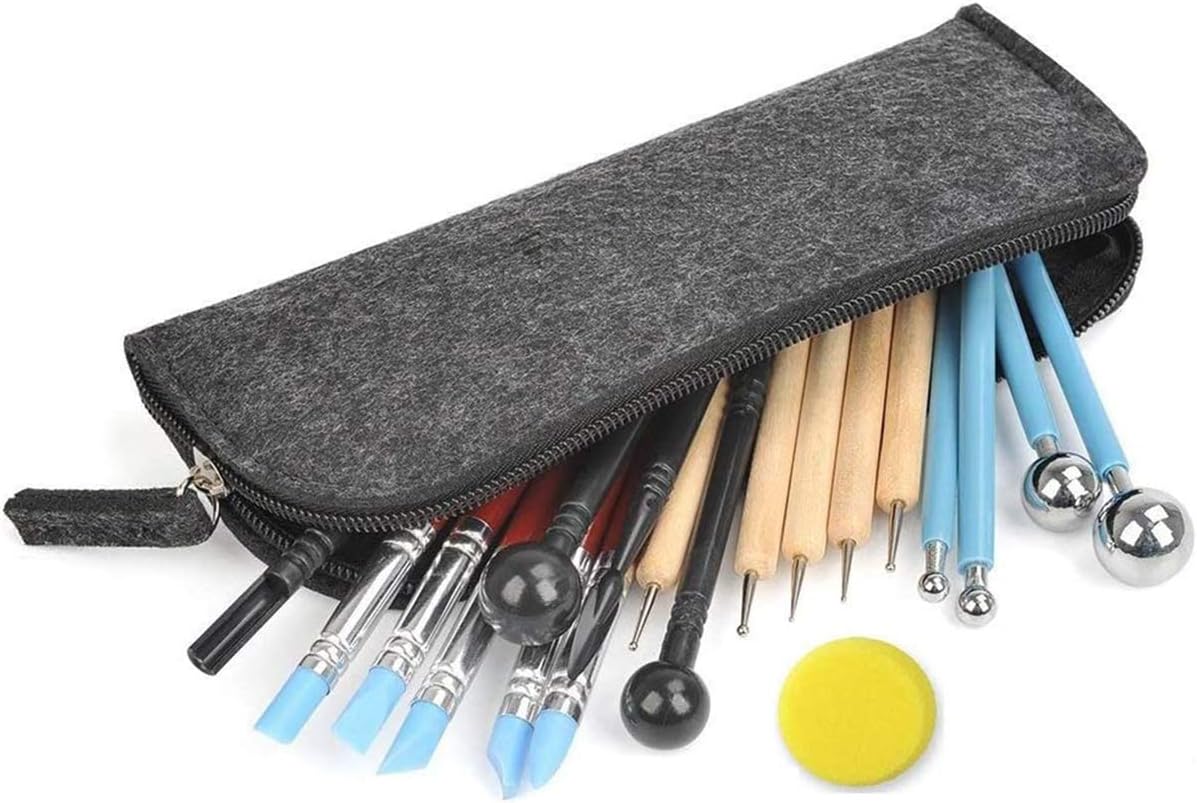 VieVogue 13-teiliges Polymer Clay Werkzeug Set - Komplettes Modellierwerkzeug Für Bastelprojekte