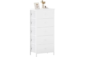 BOLUO Tall White Dresser Narrow Dresser Small Chest of Drawers Lingerie Chest Skinny Dressers for Closet,Bedroom Modern