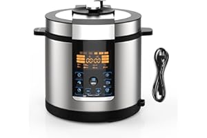 Electric Pressure Cooker 6.34QT, NAFEWIN 14-in-1 Electric Multi-Cooker,Slow Cooker, Rice Cooker, Steamer, Sauté, Yogurt Maker, Warmer & Sterilizer, Recipes, 1000W, Stainless Steel