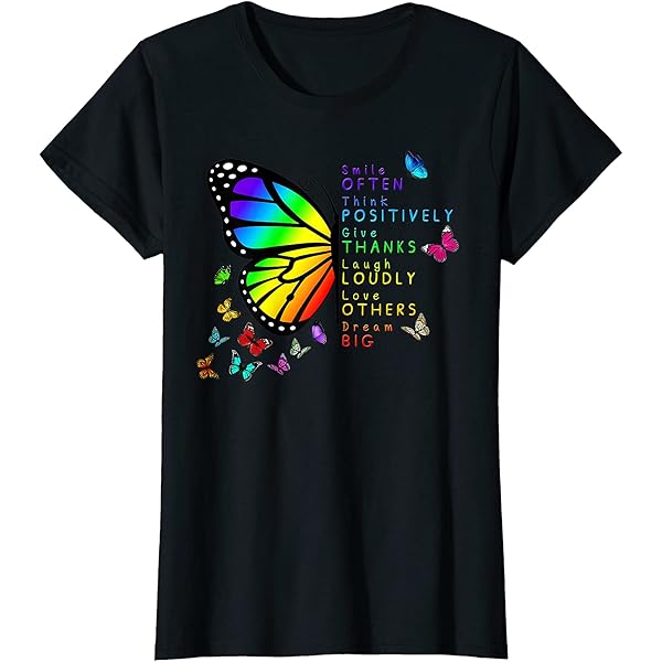 Tシャツ・カットソー MEDM 88rising Money Lucky back butterfly light unisexual Amazon.com: Dream Big Butterfly T-Shirt : Clothing, Shoes