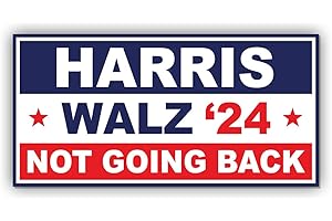 TAYTA (7.5x3.75) Magnetic Sticker Harris Walz 2024 Magnet Sticker Kamala Sticker Kamala Harris Not Going Back President Red Blue Magnet for Bumper, Refrigerator, Cruise Door, Car, Garrage Door