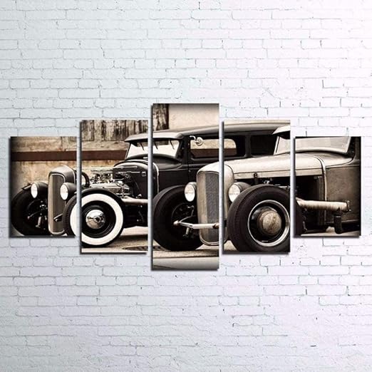 104Tdfc ot Rod Vintage Car frame Modern Home Decoration Poster 5 Panel