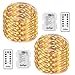 Homestarry 2 Set Fairy Lights Christmas String Lights Battery Operated 8 Modes 50 LED 16.4' Portable Twinkle Firefly Lights Remote Timer for Bedroom Garden Party Decoration, Warm White