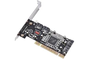 Acogedor PCI Array Card- Interface Card for SATA, 4 Ports PCI Sata Internal RAID Controller Card Sil3114 Chipset, 1.5Gbit/s/4