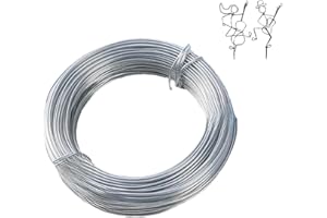 SHANDERBAR Aluminum Wire, 1mm Thick, 65.6 Feet Long, Flexible Armature Wire, Silver Aluminum Process Wire, Used for Carving, Armature, and Jewelry Production.