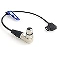Eonvic D-Tap to Original XLR 4Pin Female Right Angle Power Cable for DSLR Camcorder Camera Monitor
