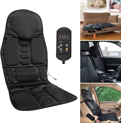 Amazon Co Jp Pandacherry Jp シートマッサージャー マッサージシート ヒーター付き 車載 在宅用 首 背中 腰 太もも マッサージ ホーム キッチン