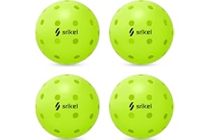 Srikel Outdoor Pickleballs - USAPA Approved Pickleball Balls, Seamless Roto-Molded Design for Durability, 4 Pack / 12 Pack, Crack-Resistant 40-Hole Pickle Balls for Beginner Intermediate Pro Player