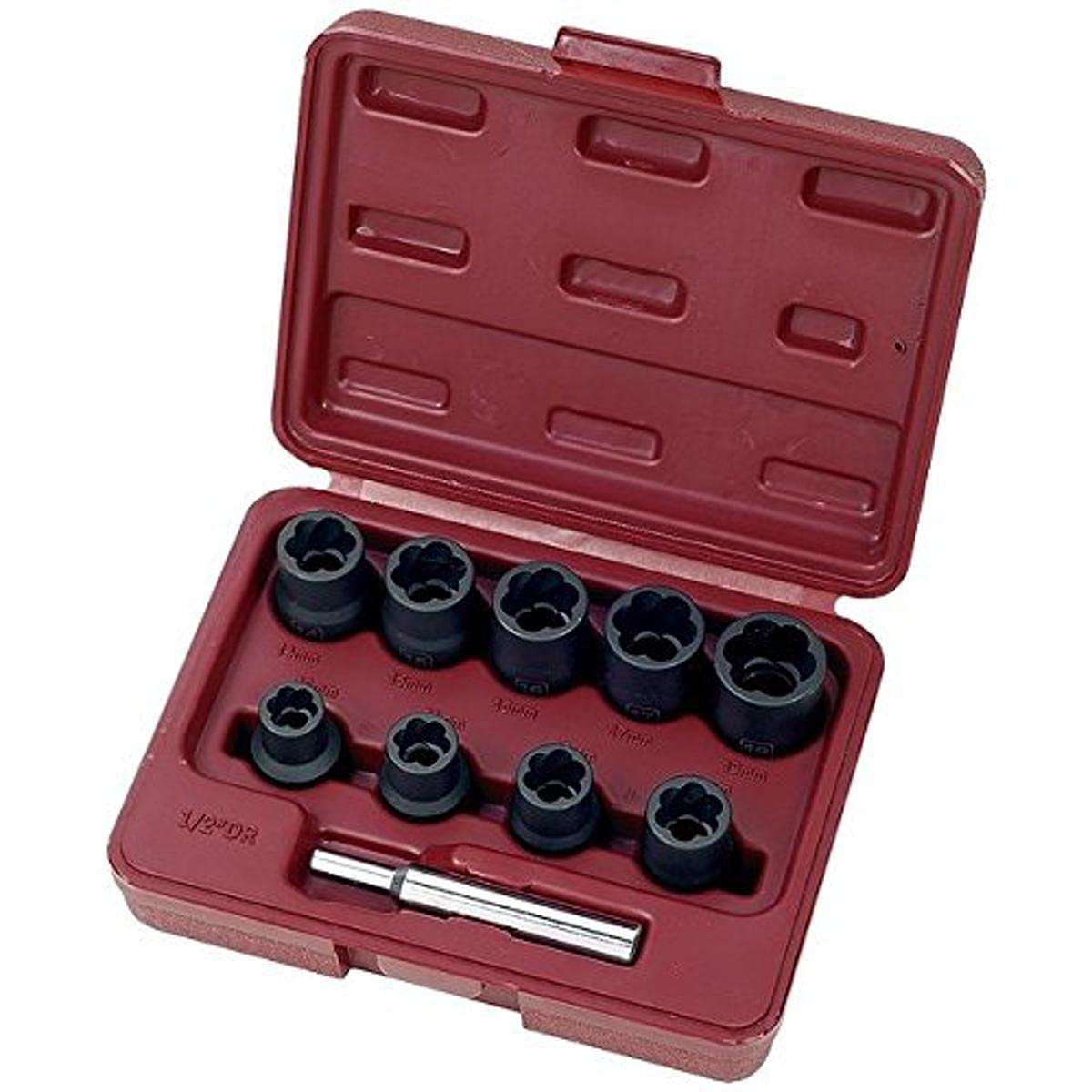 Kraftwerk 3058 10 Piece Extractor Socket Set, 10-19 mm
