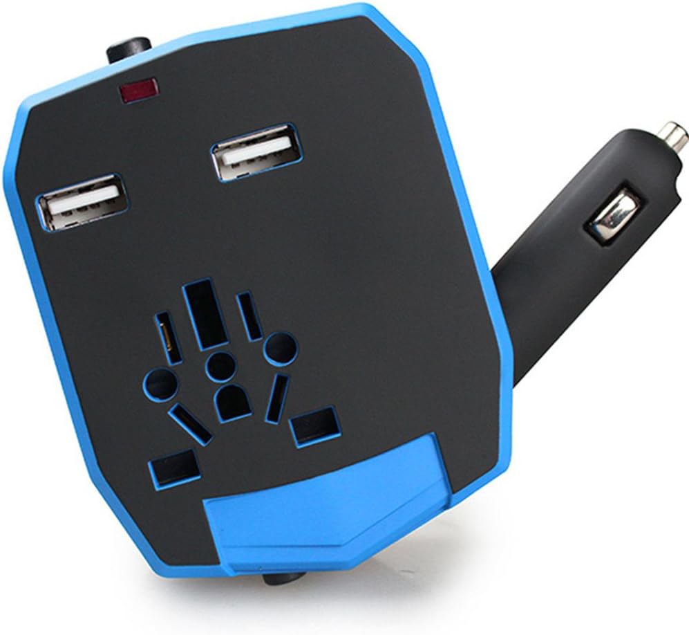 YELLYOUTH Travel Adaptor Universal AC International Armour Worldwide Power Charger Wall Adapter Plug with 2.5A Dual USB Charging Ports and Car Charger All in 1 to UK US EU AU