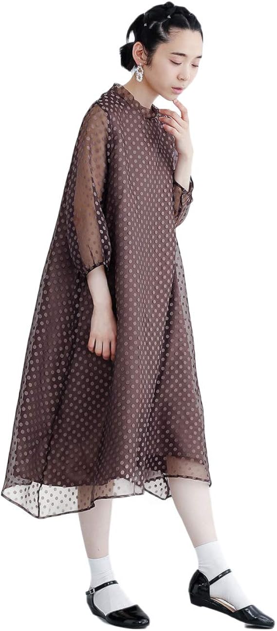 Amazon Co Jp メルロー Merlot Plus シアードット柄ワンピース モカ 服 ファッション小物 Amazon Co Jp メルロー Merlot Plus シアードット柄ワンピース モカ 服 ファッション小物