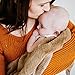 Super Soft Saranoni Boutique Quality Swirl Lush Luxury Baby Blanket (Ivory Swirl Gingersnap, Receiving Blanket 30