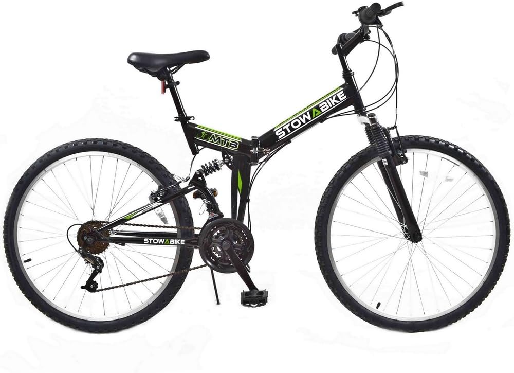 Stowabike 26" MTB V2 Folding Dual Suspension 18 Speed Gears Mountain Bike