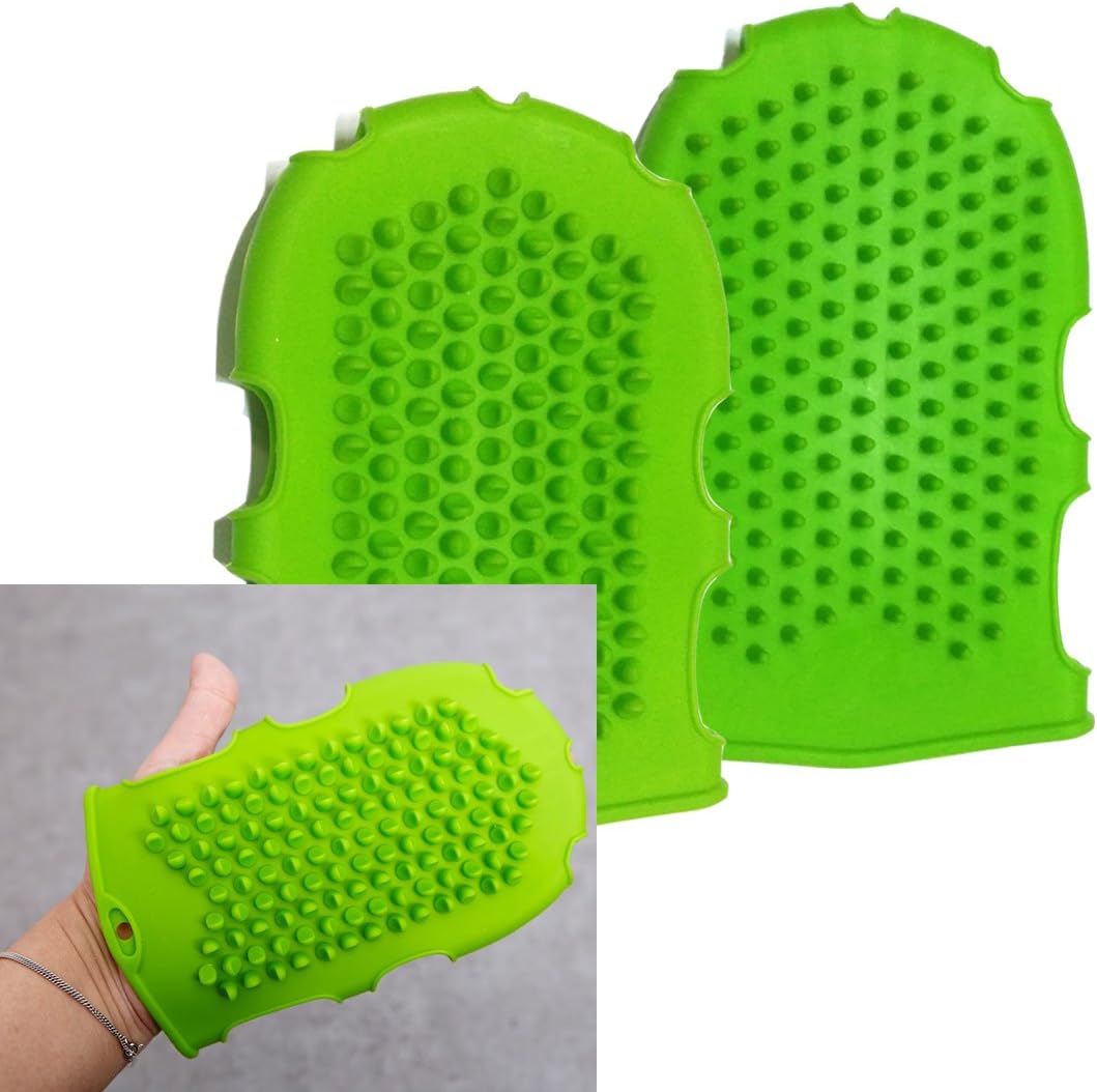 High Quality Silicone Massage Glove/cellulite Remover/increase Blood Circulation/ Brush Glove Scrub /Pink