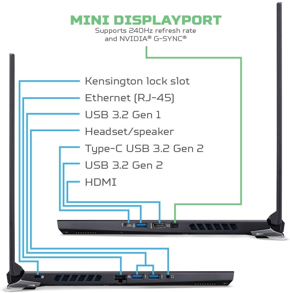 Acer Predator Helios 300 Gaming Laptop, Intel i7-10750H, NVIDIA GeForce RTX 2060 6GB, 15.6" Full HD 144Hz 3ms IPS Display, 16GB Dual-Channel DDR4, 512GB NVMe SSD, Wi-Fi 6, RGB Keyboard, PH315-53-72XD: Computers & Accessories