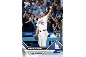 HOFSM.COM HALL OF FAME SPORTS MEMORABILIA 2025 Topps Now Clayton Kershaw #734 A Hollywood Ending for Dodgers Longtime Ace Los Angeles Dodgers Baseball Card