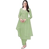 TRENDMALLS Women's Cotton Embroidery Work Kurta Pant with Dupatta