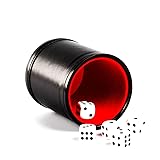 Magic Vosom Felt Lined Professional Dice Cup with 5