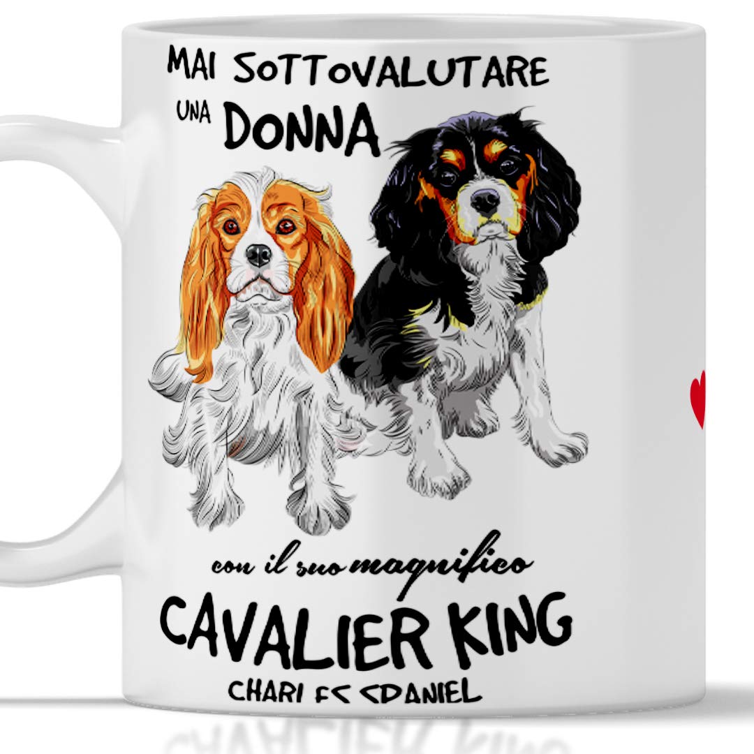 Cavalier King Charles Spaniel Mug Breakfast Tea Herbal Coffee Cappuccino Gadget Mug Never Underestimate a Woman with a Cavalier King Charles Spaniel Dog Novelty Gift Idea