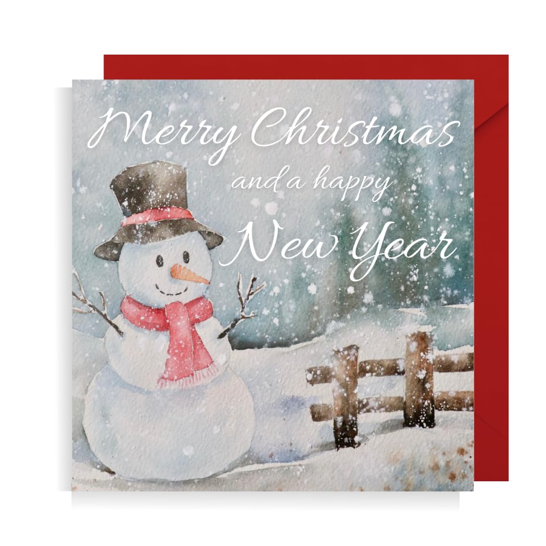 Second Ave Snowman Pack of 10 Christmas Xmas Christian Religious Holiday Festive Greetings Cards