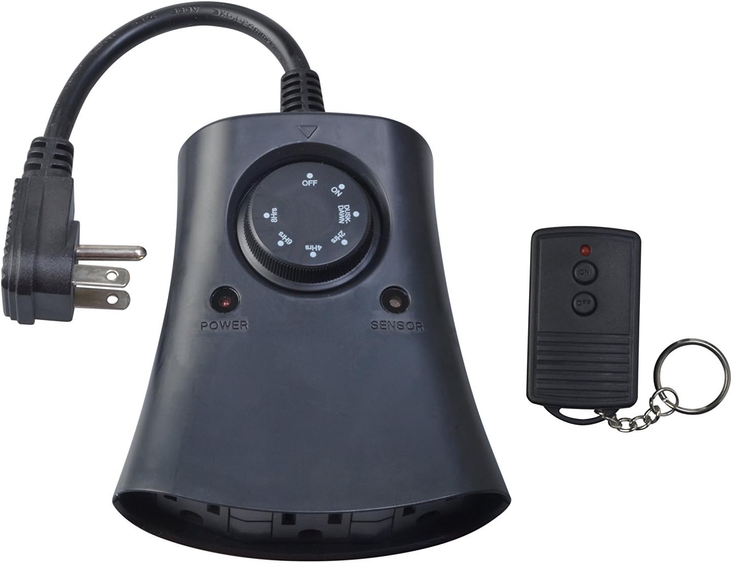 Coleman Cable 59746 6 Pack 3 Outlet Outdoor Photocell Timer With Remote 