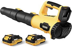 LEAPUL Leaf Blower, 21V Electric Cordless Blower, 2 X 2.0Ah Batteries and Charger Included, Lightweight Leaf Blower for Patio Cleaning, Lawn Care, Blowing Leaves and Dust, etc.