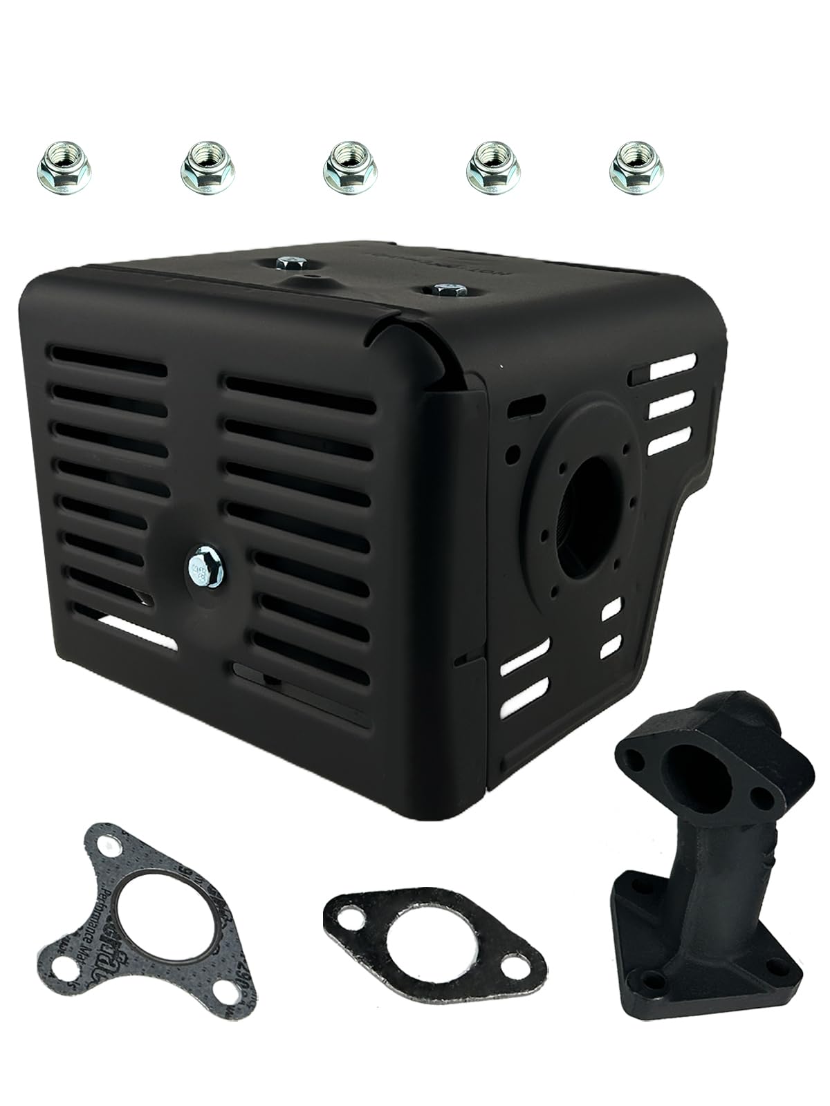 Photo 1 of YAMAKATO 18310-ZE2-W61 GX390 GX340 Muffler Silenser Assembly W/Exhaust Manifold Pipe & Gasket for Honda & Clone 11HP 13HP 389cc Power Pressure Washer Engines