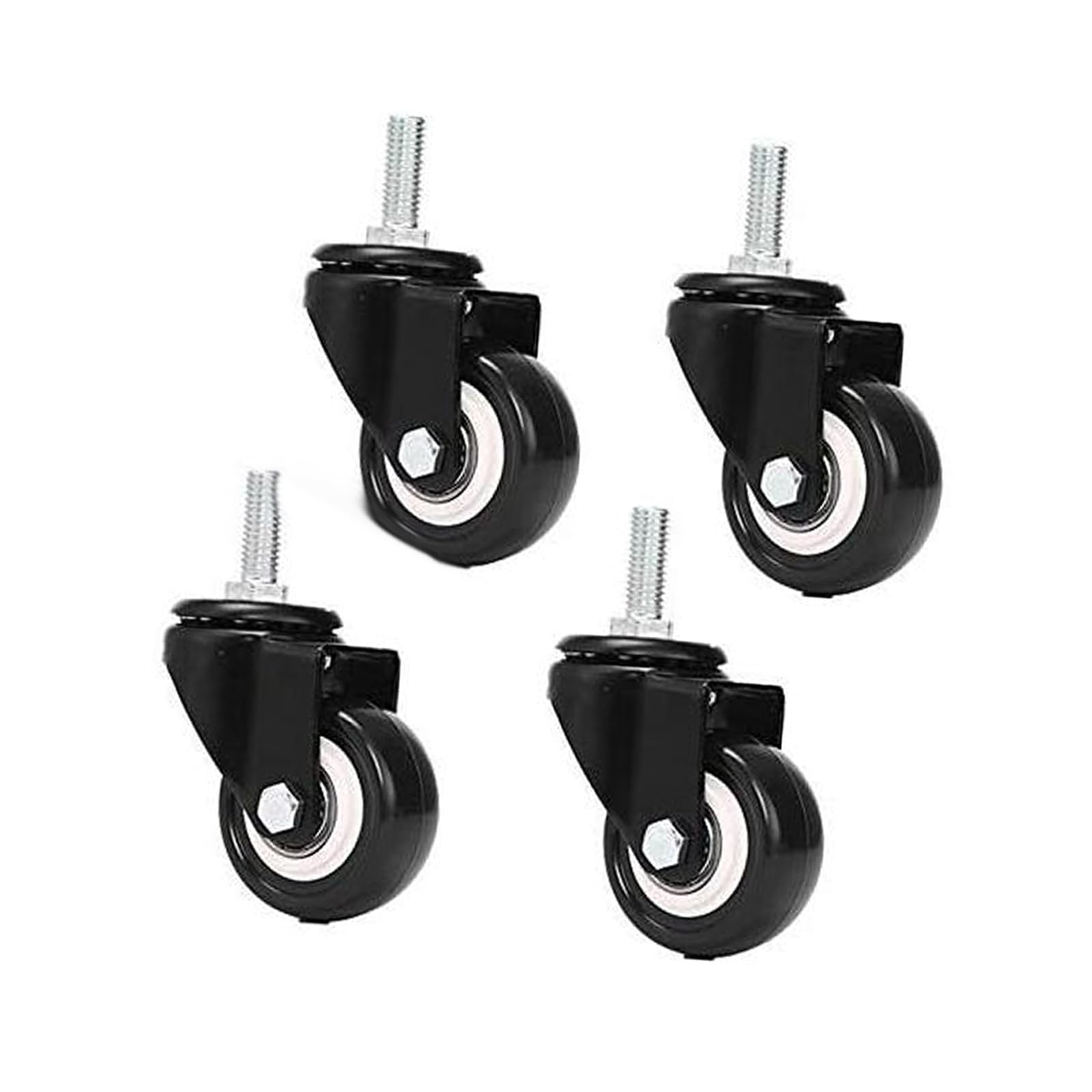Office Chair Wheels Castor Wheels M8x25mm load-bearing 240kg PU rotating casters trolley furniture caster replacement trolley wheels wheels （casters set of 4）