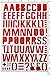 Jazzstick Large Alphabet Letters Decorative Sticker, 5 sheets, Red