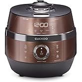CUCKOO CRP-JHR1009F | 10-Cup (Uncooked) Induction Heating Pressure Rice Cooker | 19 Menu Options, Auto-Clean, Voice Guide, Made in Korea | Copper