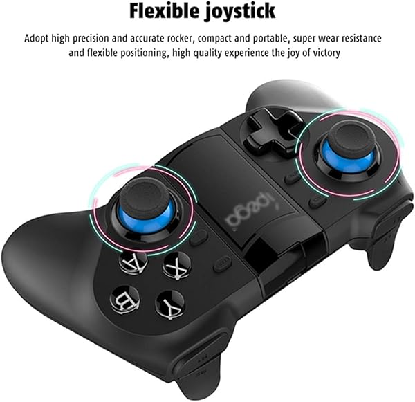 TTYY Bluetooth inalmbrico Gamepad con soporte de funcin personalizada flexible Joystick sensible clave Gamepad para Android IOS PC